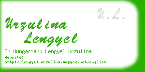 urzulina lengyel business card